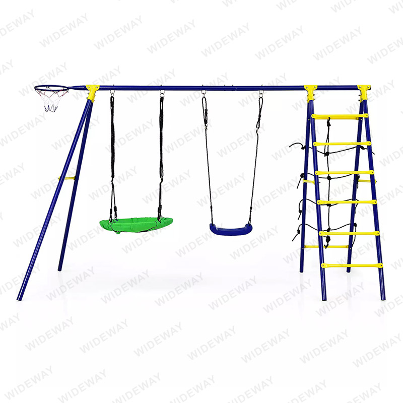 ຊຸດ 5-In-1 Outdoor Kids Swing Set